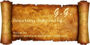 Gosztony Gabriella névjegykártya