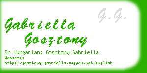 gabriella gosztony business card